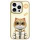 Nimmy Futerał Cool&cute 2.0 Cat Do Iphone 15 Pro Max Khaki