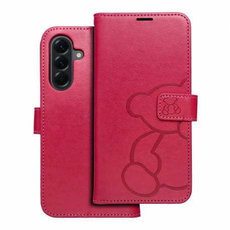 Kabura Mezzo Book Do Samsung A56 5G Teddy Bear Magenta