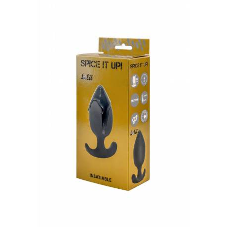 Plug-Anal Plug With Misplaced Center Of Gravity Spice It Up Insatiable Dark Grey