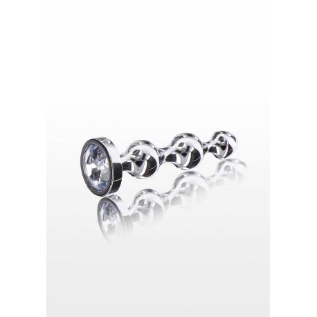 Diamond Star Beads Large Silver