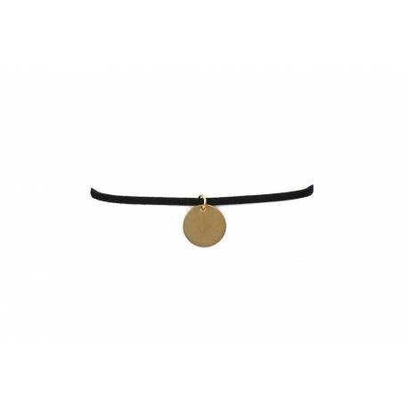 Naszyjnik Choker Rzemyk - Czerń N530Cz