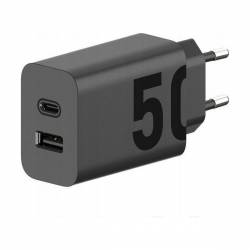 Motorola Oryginalna Ładowarka Sieciowa Typ C + Usb A 50W Mc502 Czarna Bulk