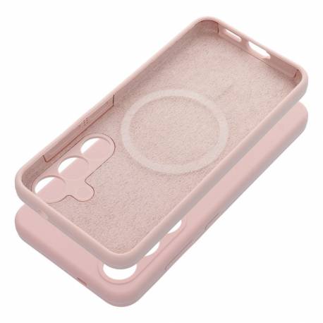 Futerał Silicone 2Mm Do Samsung S25 Plus Kompatybilny Z Magsafe Pudrowy Róż