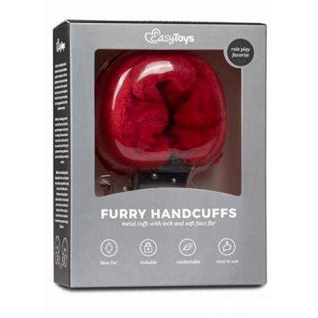 Kajdanki-Furry Handcuffs - Red