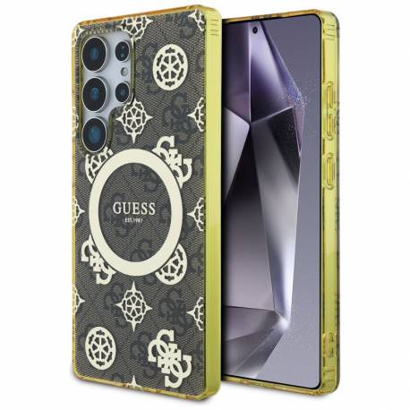 Guess Futerał Do Samsung S25 Ultra Guhms25Lh4Pyeek (Magnetic Iml Peony On 4G Background) Czarny