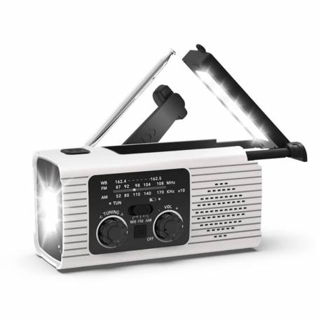 Pristar Radio Fm Z Latarką 4000 Mah Yx318 Białe