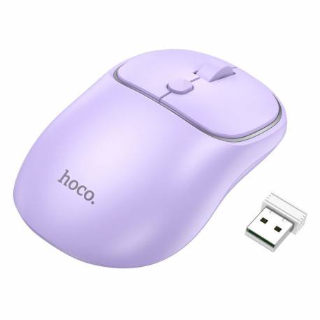 Hoco Mysz Komputerowa Bezprzewodowa 2,4G 1600 Dpi Gm25 Fioletowa