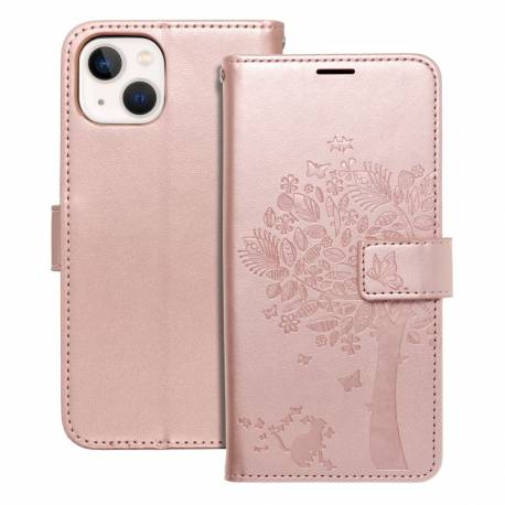 Kabura Mezzo Book Do Iphone 13 Drzewo Złoty Róż
