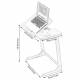 Wielofunkcyjne Biurko Stolik Pod Laptop Tablet, Składane 60 X 35 Cm Stl21