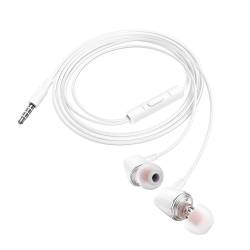 Hoco Słuchawki Przewodowe Jack 3,5 Mm Z Mikrofonem M107 Białe