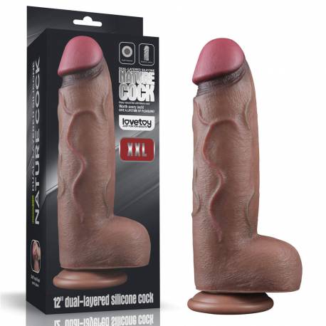 12 Dual Layered Silicone Cock Xxl