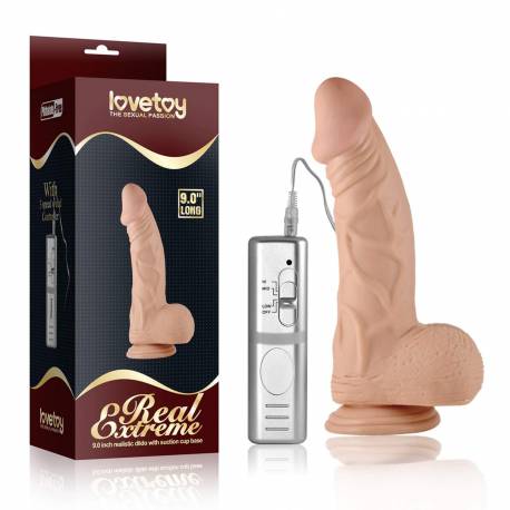 9 Real Extreme Vibrating Dildo Flesh