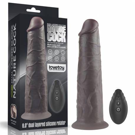 8.0'' Dual Layered Platinum Silicone Rotator