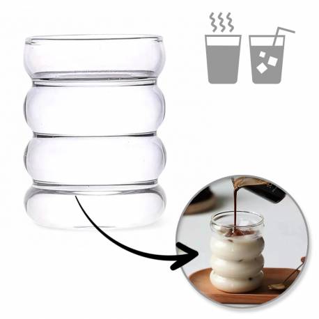 Szklanka 350Ml Bubble 1 Szt Do Kawy Latte Long Drinków Szk37Poj