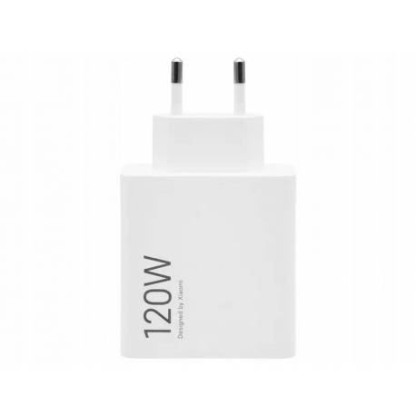 Xiaomi Oryginalna Ładowarka Sieciowa Usb A Qc3.0 3A 120W Mdy-14-Ee + Kabel Usb A Do Typ C 6A 1M Biała Bulk