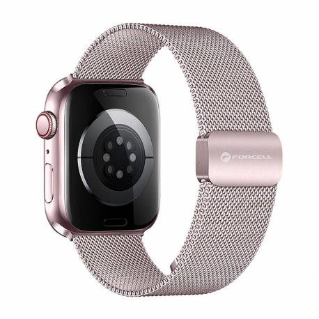 Pasek Do Apple Watch Forcell F-Design Fa14 Magnetyczny Stal 38 / 40 / 41 Mm Różowy