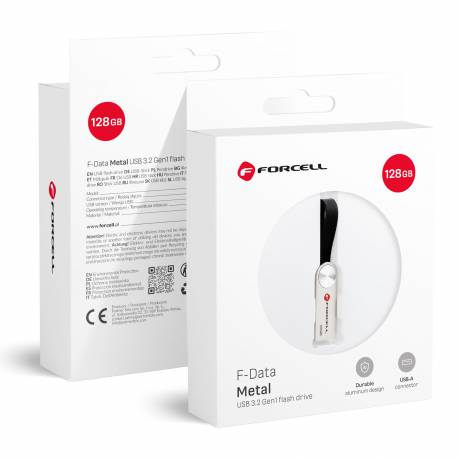 Pendrive 128Gb Usb 3.2 Gen 1 (Usb A) Forcell F-Data Metal Srebrny