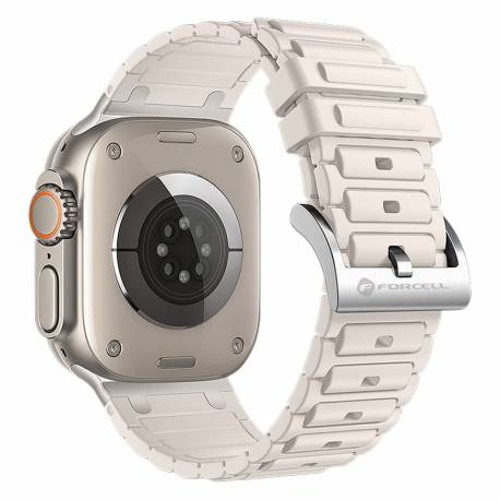 Pasek Do Apple Watch Forcell F-Design Fa06 Dziurki Silikon 38 / 40 / 41 Mm Biały