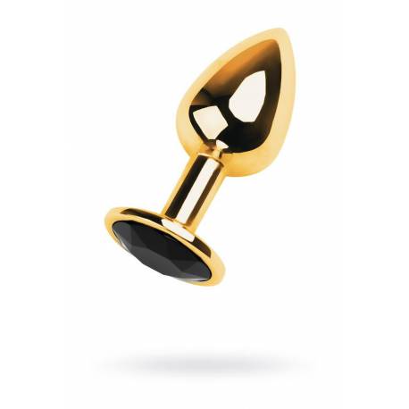 Golden Anal Plug Toyfa Metal,with A Tourmaline Colored Gem