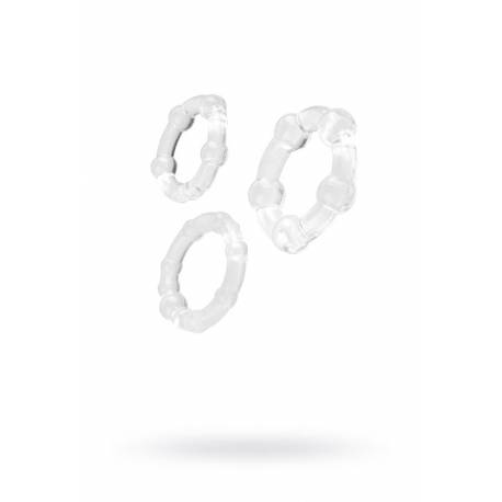 A-Toys, Cockrings Set, 3 Pcs.tpe,transparent, O 3,5 / 3/2 Cm