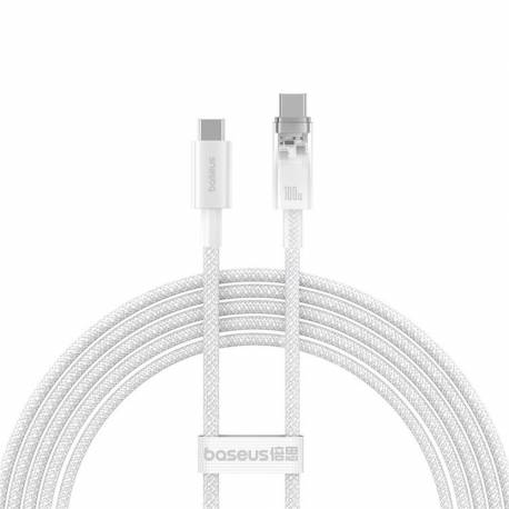 Baseus Kabel Typ C Do Typ C Explorer Power Delivery 100W 2M Biały P10319703221-01 / Cb000043