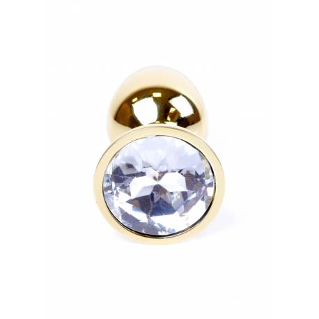 Plug-Jewellery Gold Plug- Clear