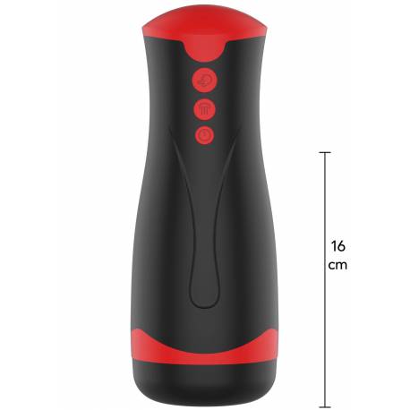 Masturbator Vibrating&squeeze Black