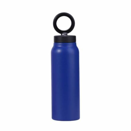 Butelka / Bidon Na Wodę Metal Z Uchwytem Kompatybilnym Z Magsafe 750Ml Niebieski
