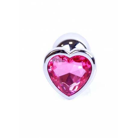 Plug-Jewellery Silver Heart Plug- Pink