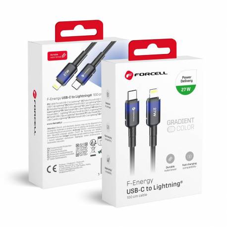 Kabel Usb C Do Lightning Forcell F-Energy Pd 3A 27W Gradient 1 M C356 Czarny