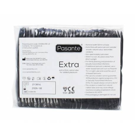 Pasante Extra Condoms Bulk Packs 144 Psc