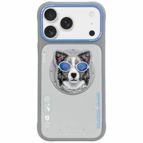 Nimmy Futerał Glasses Cool Dog Kompatybilny Z Magsafe Do Iphone 17 Pro Max Szary