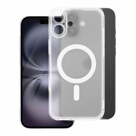 Futerał Frost Mag Cover Z Ochroną Aparatu Kompatybilny Z Magsafe Do Iphone 17 Transparentny Zmrożony