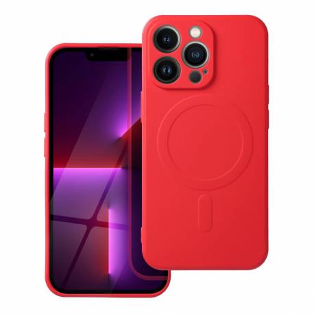 Futerał Silicone Mag Cover (Big Hole) Kompatybilny Z Magsafe Do Iphone 17 Pro Max Czerwony