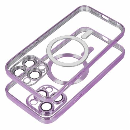Futerał Electro Mag Cover Kompatybilny Z Magsafe Do Iphone 17 Pro Max Fioletowy