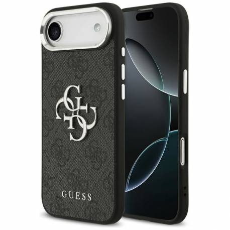 Guess Futerał Do Iphone 17 Air Guhcp17Mp4G4Smck (4G Pu Leather Case With Big 4G And Classic Logo And Silver Metal Camera Frame) 