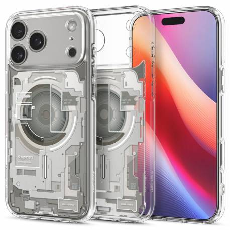 Spigen Futerał Ultra Hybrid Mag Kompatybilny Z Magsafe Do Iphone 17 Pro Zero One Natural Titanium