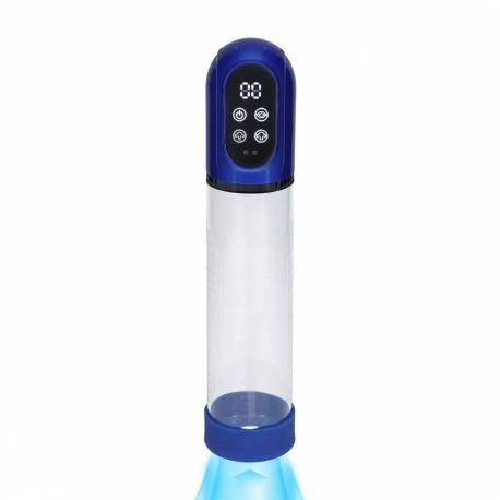 Engage - Automatic Waterproof Penis Pump And Masturbator - Metallic Blue