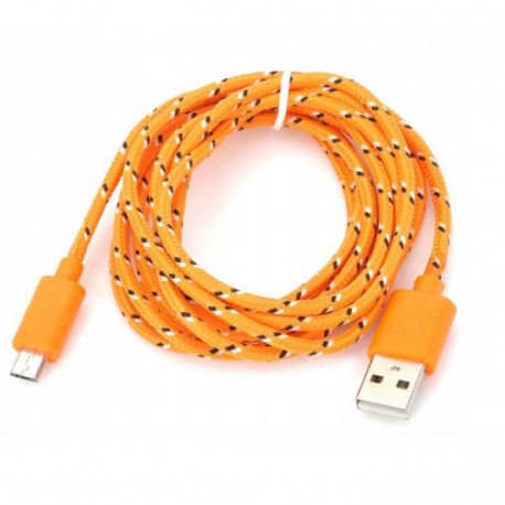 Kabel pleciony NYLON Micro USB kolory 2M